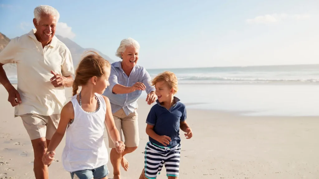 Happy Family Run on the beach Arthritis Free Living Product Hero